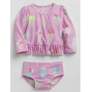 NWT Gap Ice cream rash guard swimsuit